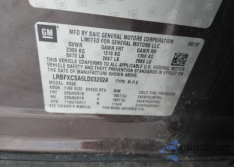 2020 Buick Envision Fwd Essence from USA, damaged, VIN LRBFXCSA6LD023024